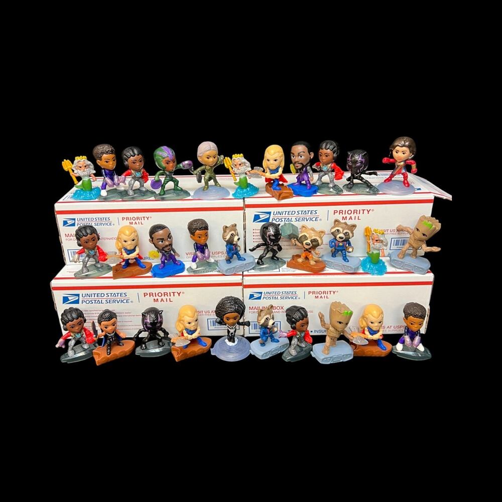 31X mcdonalds happy meal toys guardians of the galaxy Marvel Black Pantera Thor